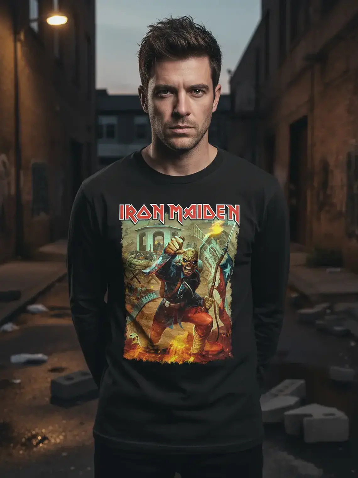 Polera Manga Larga Iron Maiden - Ver 69 - Chile 1