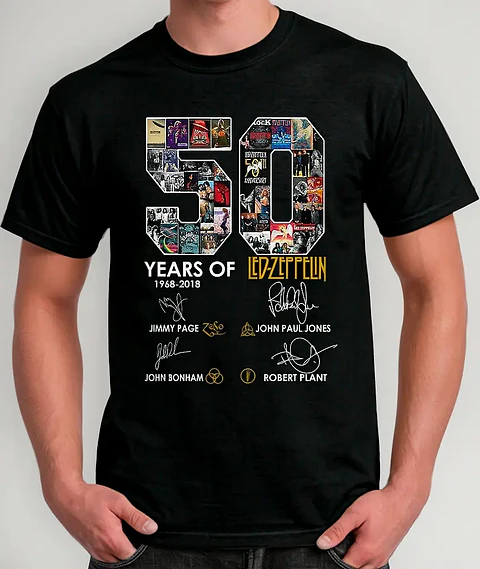 Polera Led Zeppelin - Ver 19 - 50 Years Aniversary