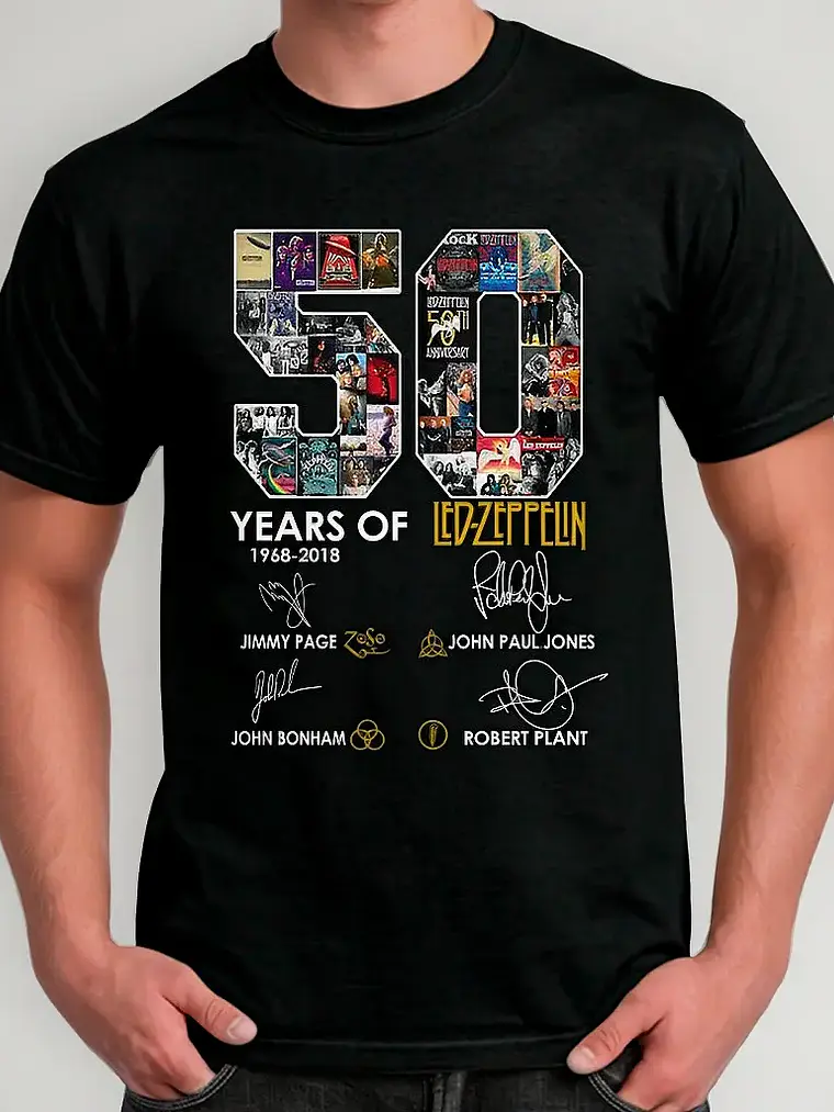 Polera Led Zeppelin - Ver 19 - 50 Years Aniversary 1