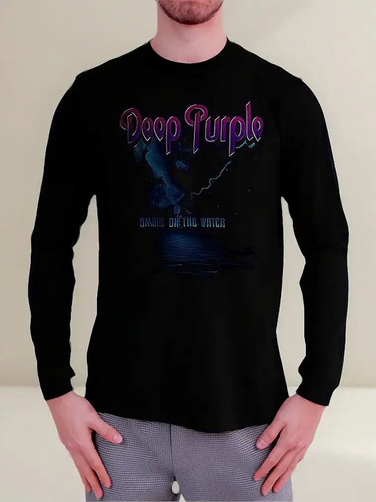 Polera Manga Larga Deep Purple - Ver 18 - Smoke On The Water 1