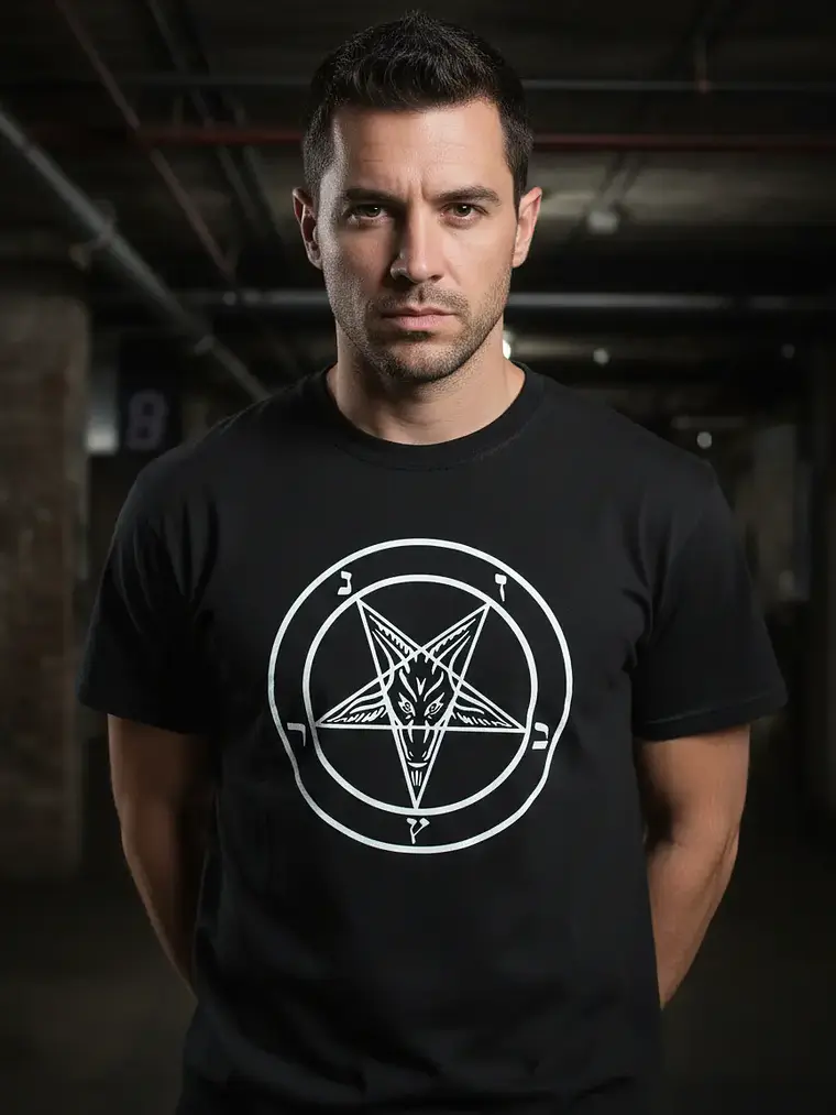 Polera Baphomet - Ver 06 - Vale Gamess 1