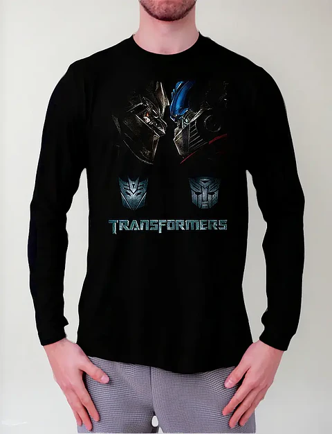 Polera Manga Larga Transformers - Ver 04 - Vale Gamess