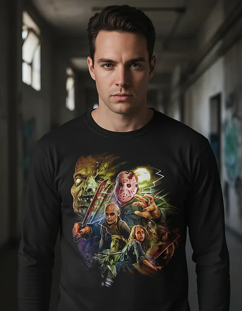 Polera Manga Larga Fryday The 13 - Ver 03 - Jason - Terror