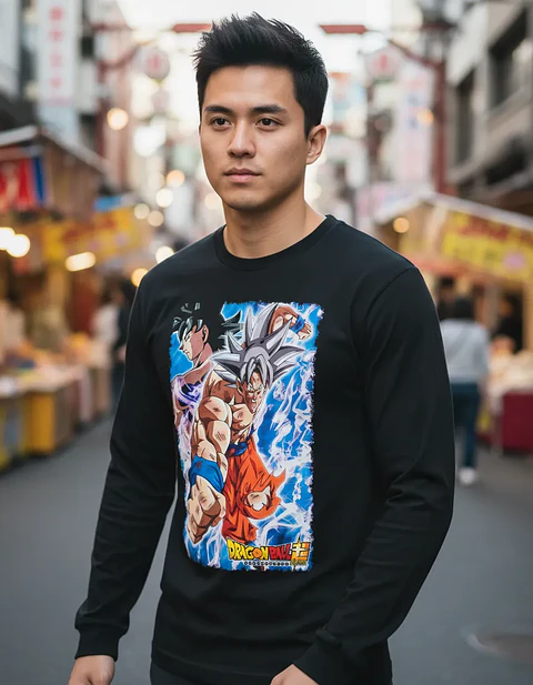 Polera Manga Larga Dragon Ball Super - Goku Ultra - Ver 02