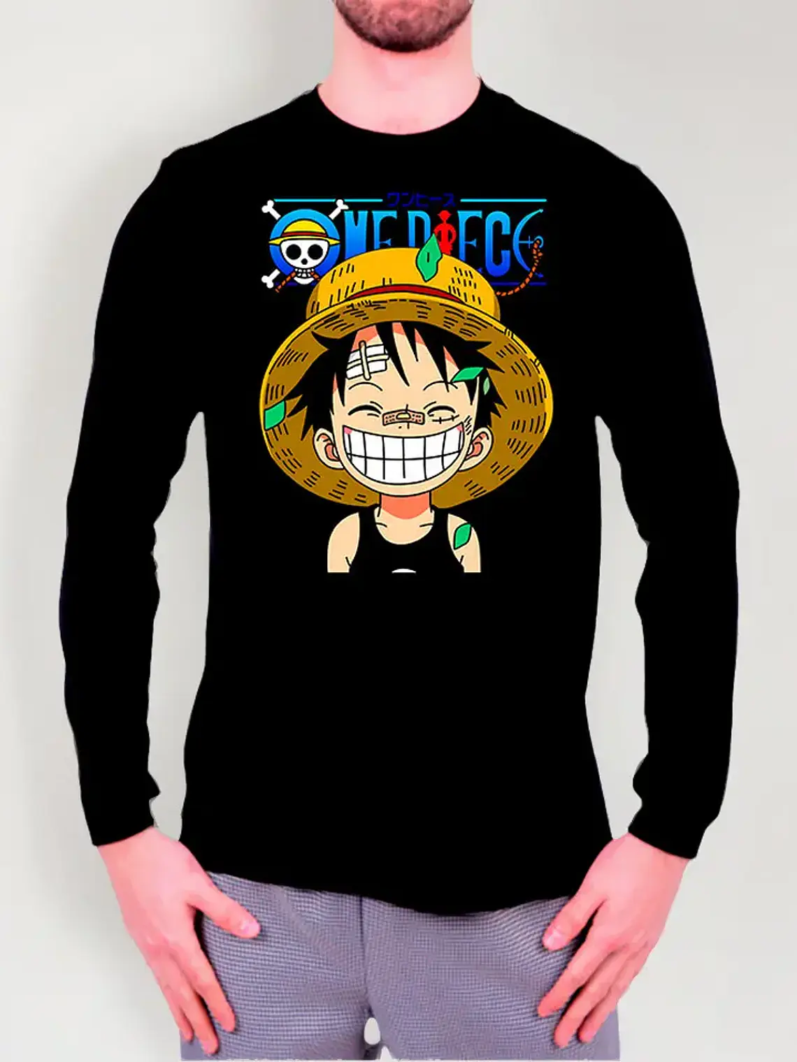 Polera Manga Larga One Piece - Luffy Child - Vale Gamess 1