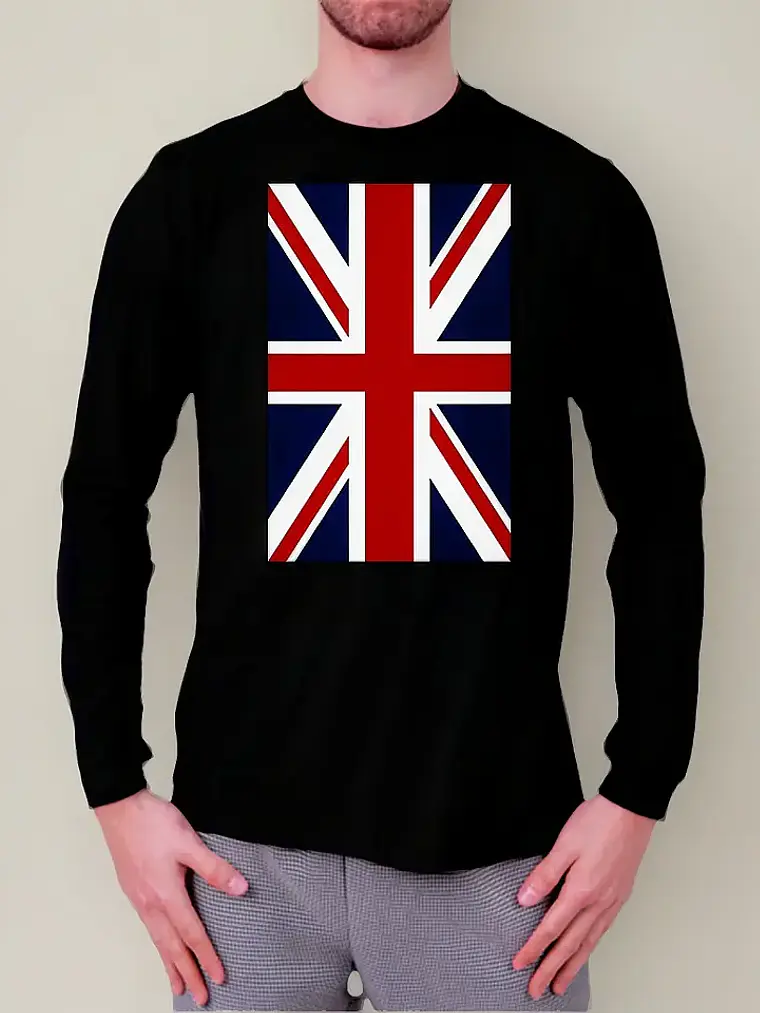 Polera Manga Larga Bandera Reino Unido - Ver 02 - Vale Games 1