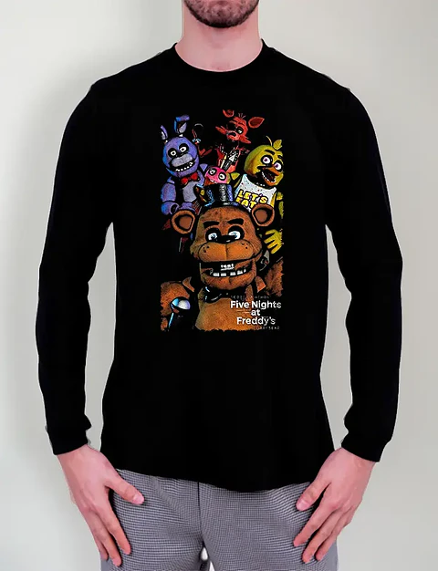 Polera Manga Larga Five Nights At Freddys - 01 - Vale Gamess