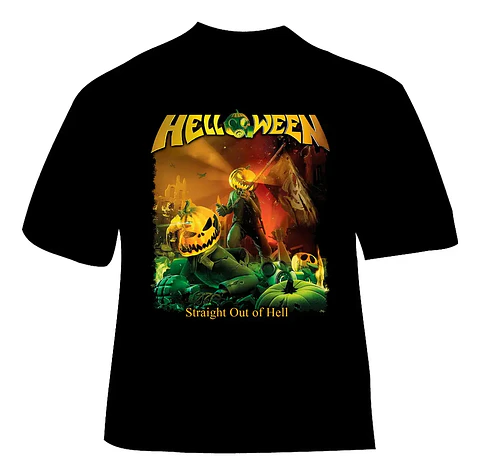 Polera Helloween - Ver 35 - Straight Out Of Hell