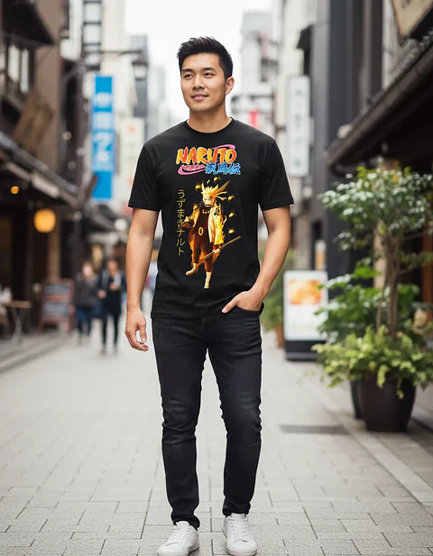 Polera Anime Naruto Shippuden - Naruto Modo Sabio 6 Caminos