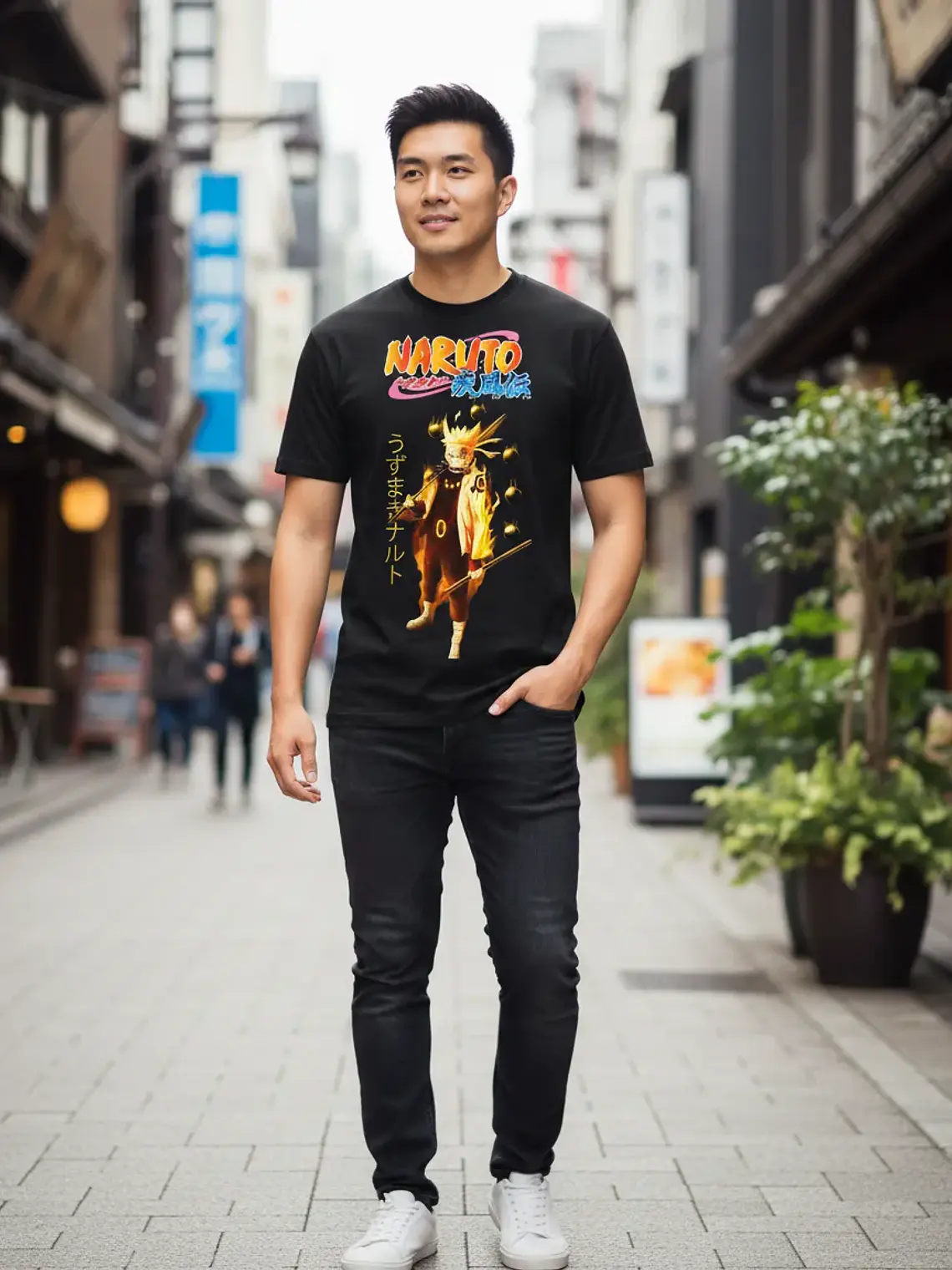 Polera Anime Naruto Shippuden - Naruto Modo Sabio 6 Caminos 1
