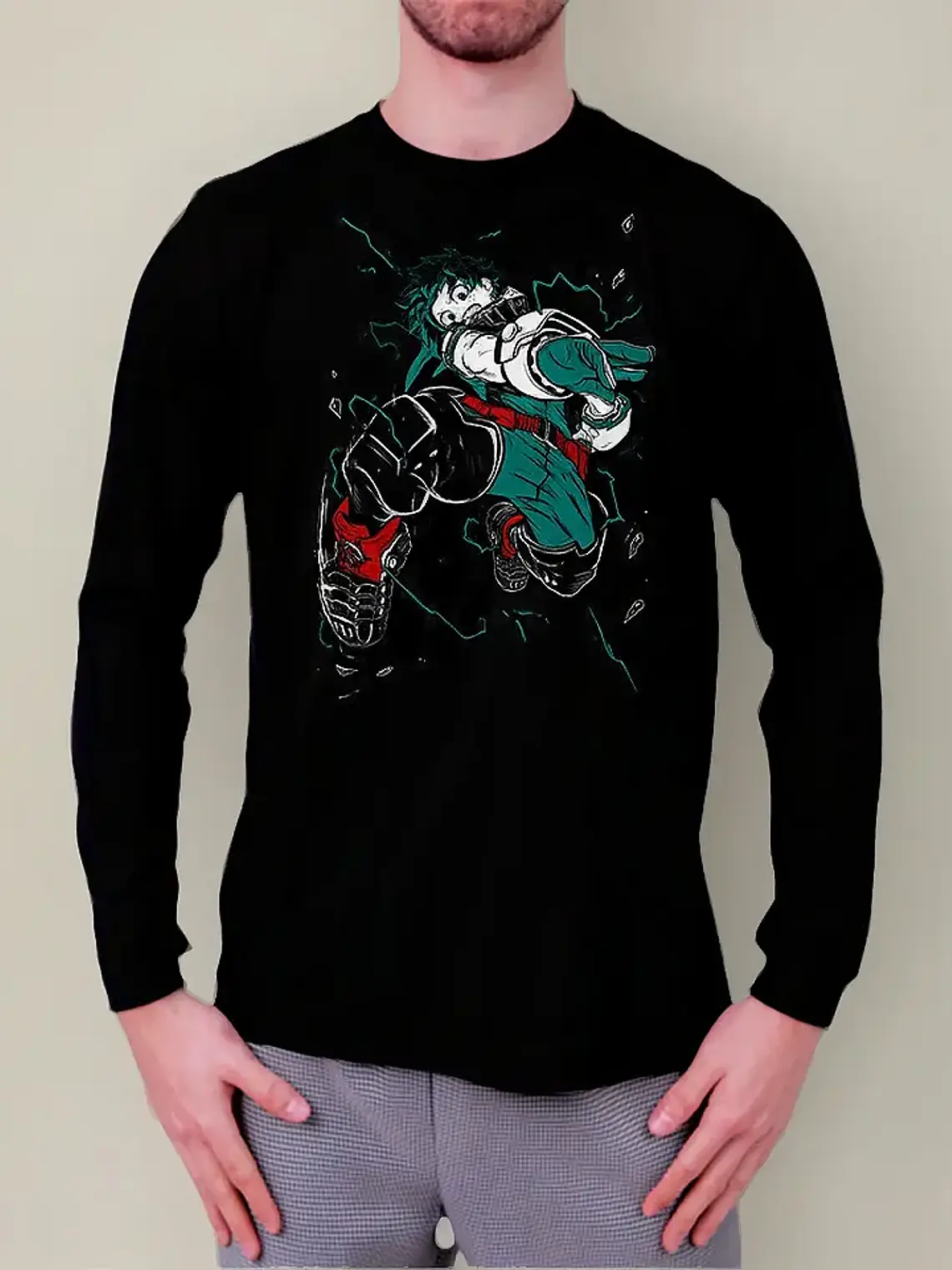 Polera Manga Larga My Hero Academia - Deku - Vale Gamess 1