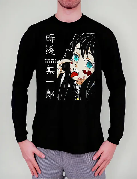 Polera Manga Larga Kimetsu No Yaiba: Demon Slayer - Tokito 2