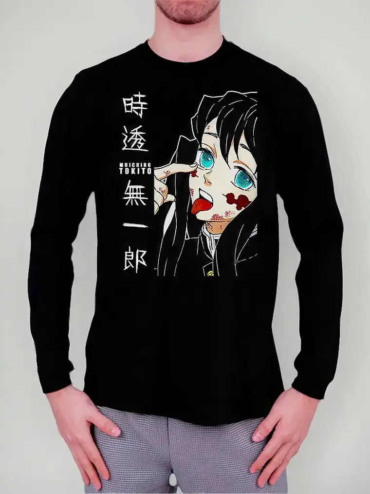 Polera Manga Larga Kimetsu No Yaiba: Demon Slayer - Tokito 2 1