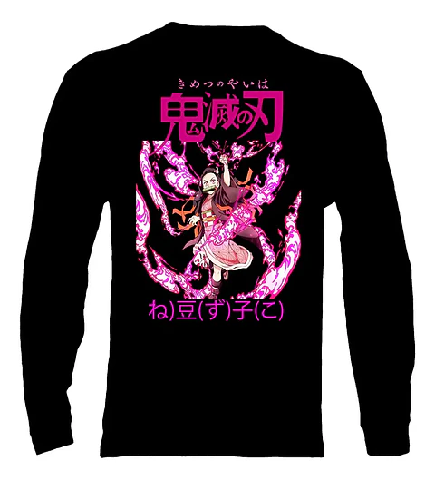 Polera Manga Larga Kimetsu No Yaiba: Demon Slayer - Nezuko 1