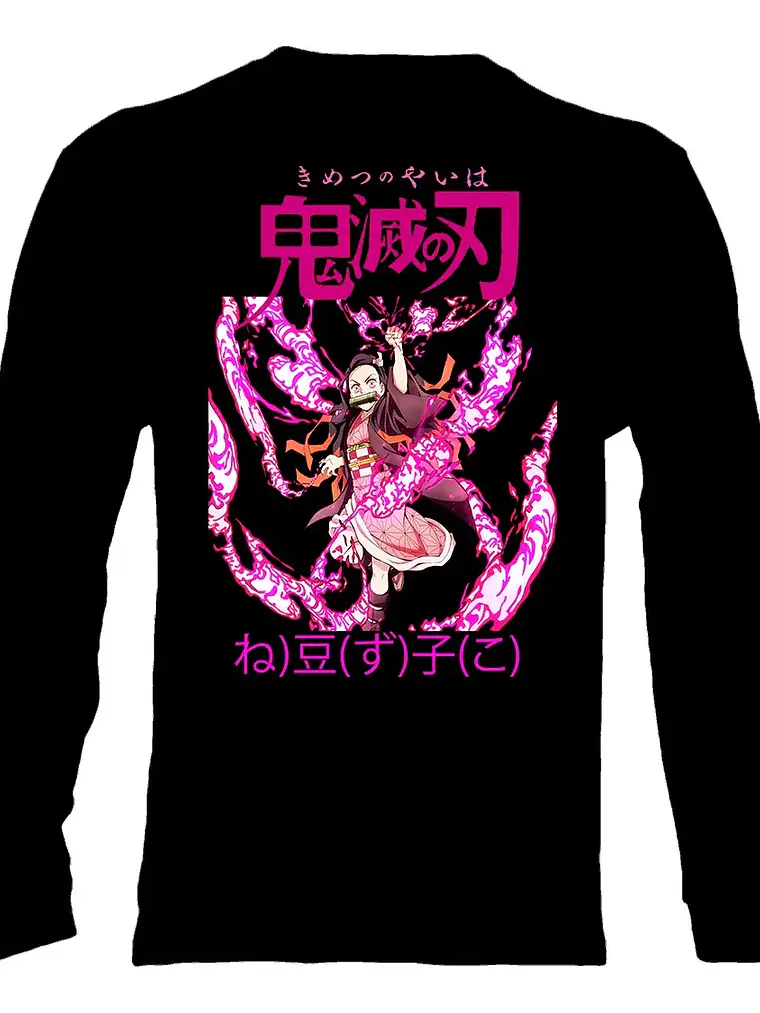 Polera Manga Larga Kimetsu No Yaiba: Demon Slayer - Nezuko 1 1