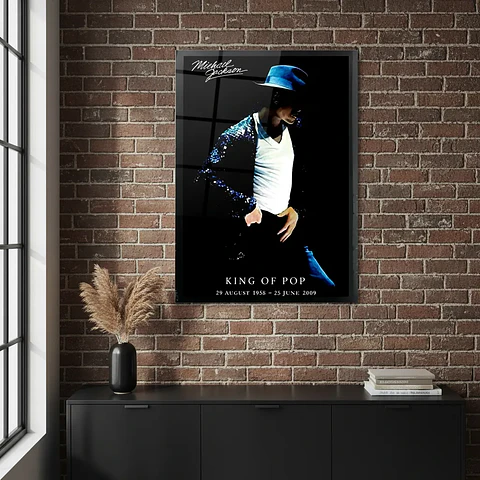 Cuadro Madera/vidrio 33x48 Michael Jackson - Ver 02