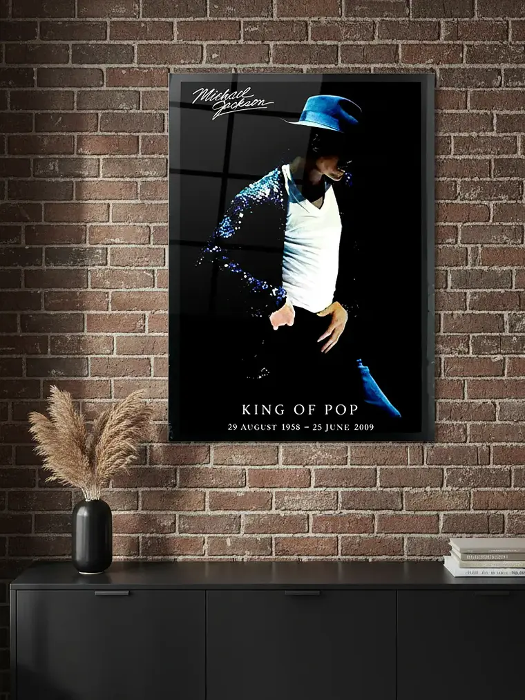Cuadro Madera/vidrio 33x48 Michael Jackson - Ver 02 1