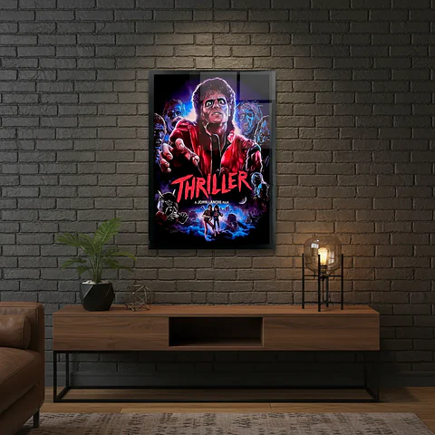 Cuadro Madera/vidrio 33x48 Michael Jackson - Ver 07