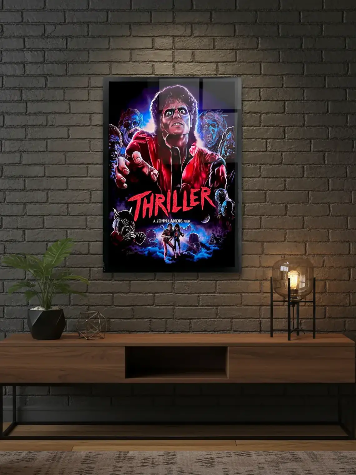 Cuadro Madera/vidrio 33x48 Michael Jackson - Ver 07 1