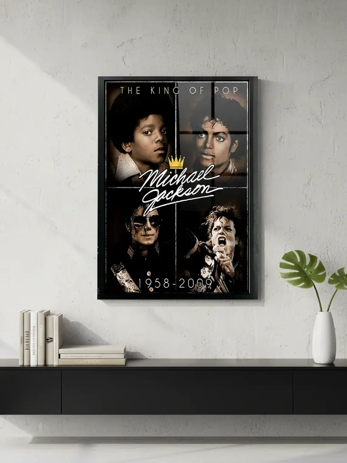 Cuadro Madera/vidrio 33x48 Michael Jackson - Ver 01 1