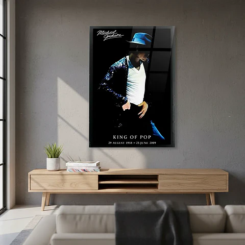 Cuadro Madera/vidrio 30x40 Michael Jackson - Ver 02