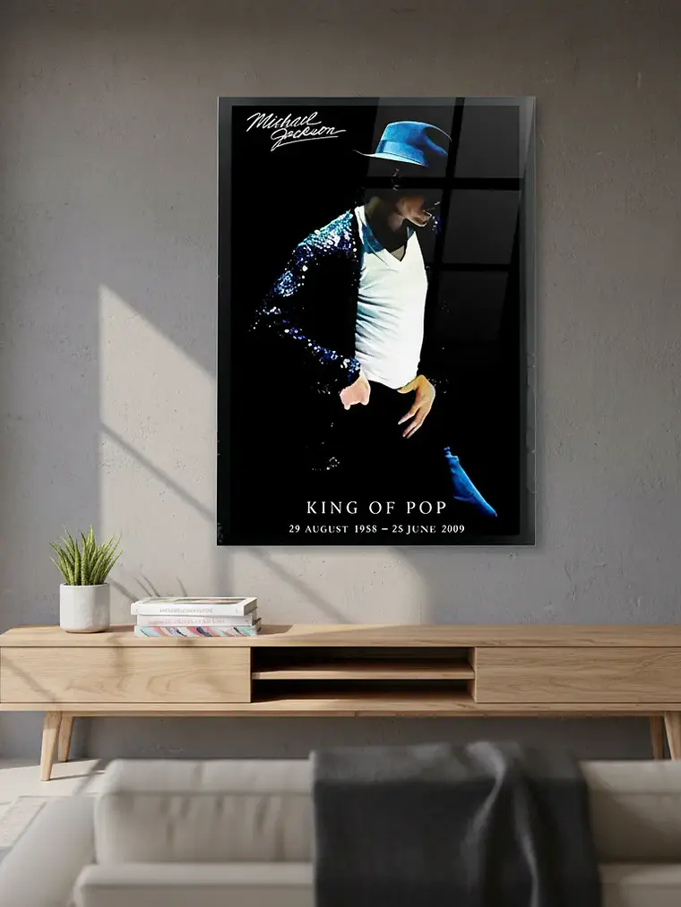 Cuadro Madera/vidrio 30x40 Michael Jackson - Ver 02 1