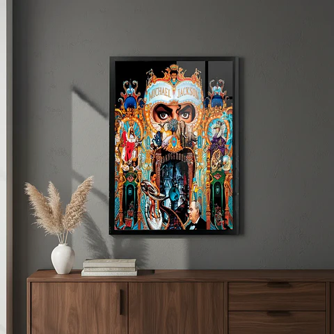 Cuadro Madera/vidrio 33x48 Michael Jackson - Ver 06