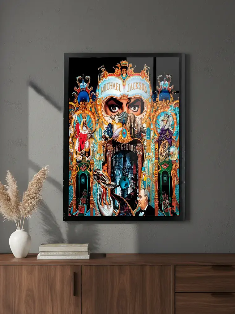 Cuadro Madera/vidrio 33x48 Michael Jackson - Ver 06 1