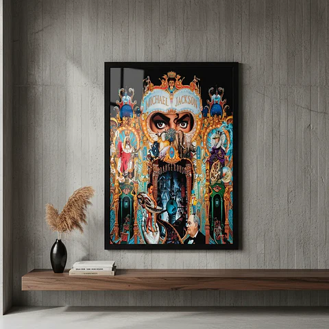 Cuadro Madera/vidrio 30x40 Michael Jackson - Ver 06