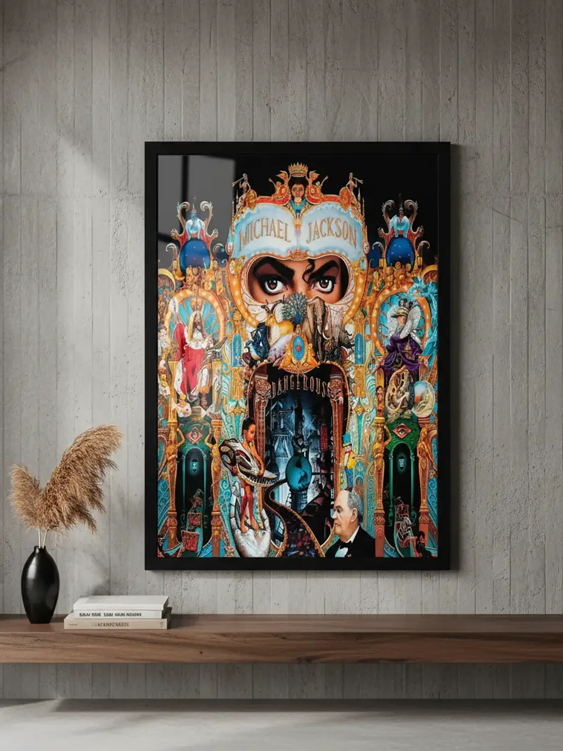 Cuadro Madera/vidrio 30x40 Michael Jackson - Ver 06 1