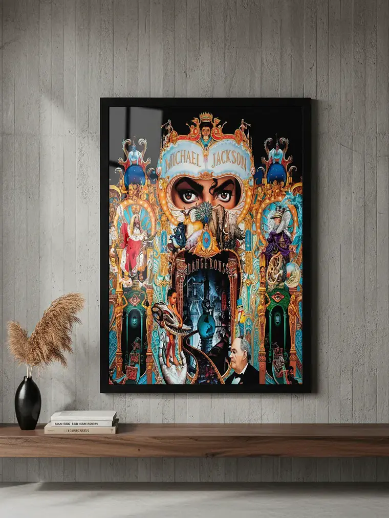 Cuadro Madera/vidrio 30x40 Michael Jackson - Ver 06 1