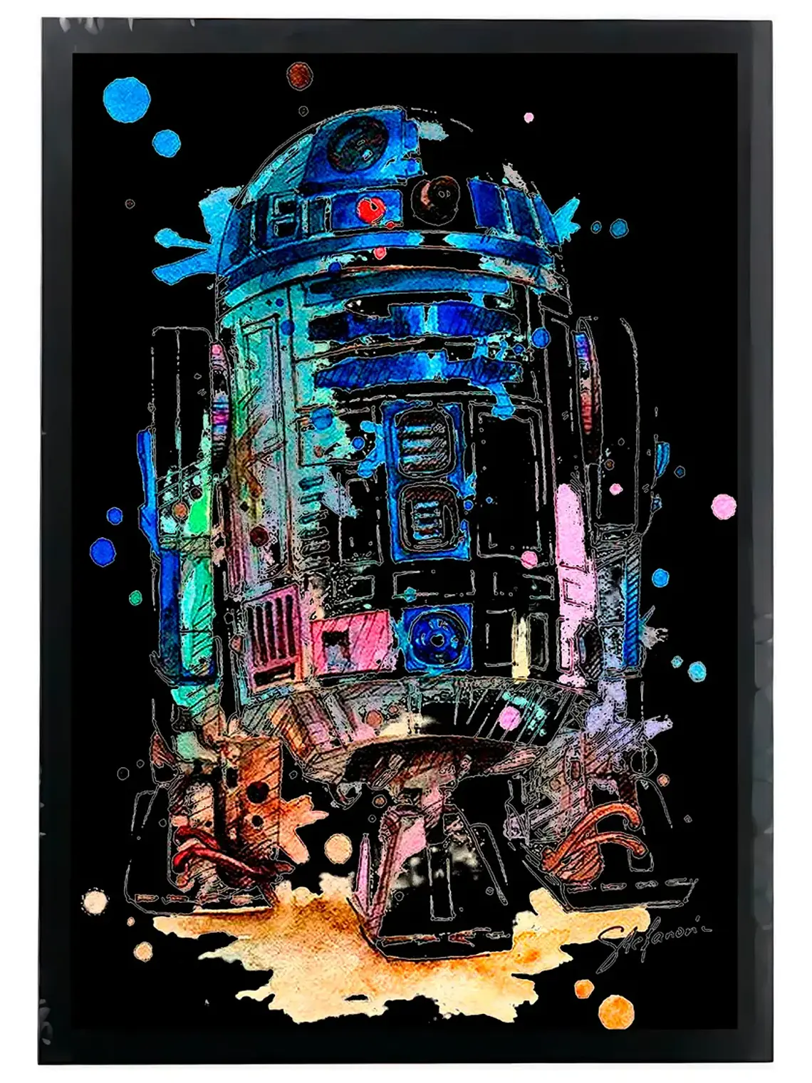 Cuadro Madera/vidrio 33x48 Star Wars - Ver 06 1