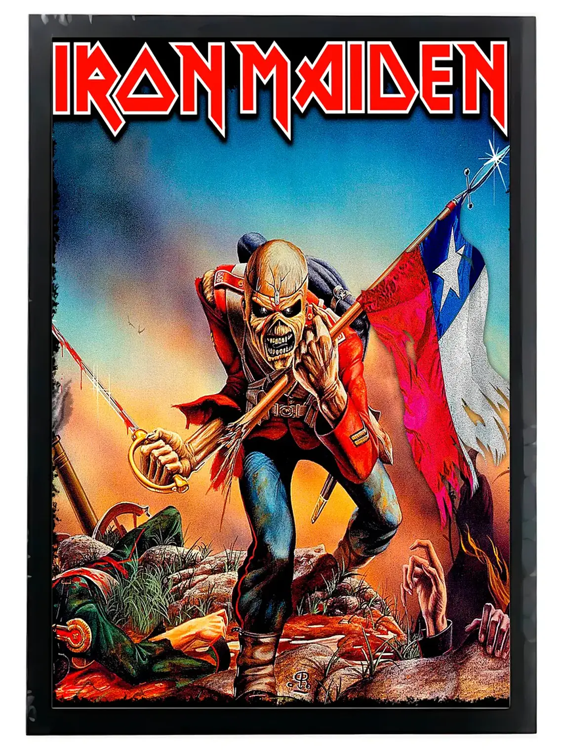 Cuadro Madera/vidrio 33x48 Iron Maiden - Ver 095 1