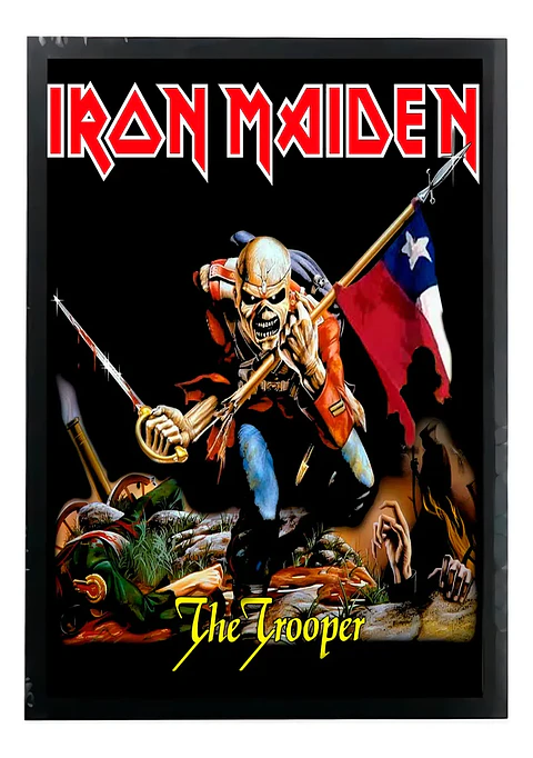 Cuadro Madera/vidrio 33x48 Iron Maiden - Ver 096