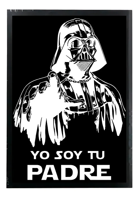 Cuadro Madera/vidrio 33x48 Star Wars - Ver 24