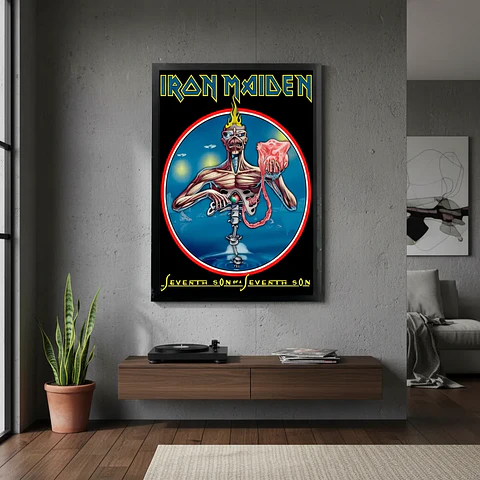 Cuadro Madera/vidrio 33x48 Iron Maiden - Ver 084