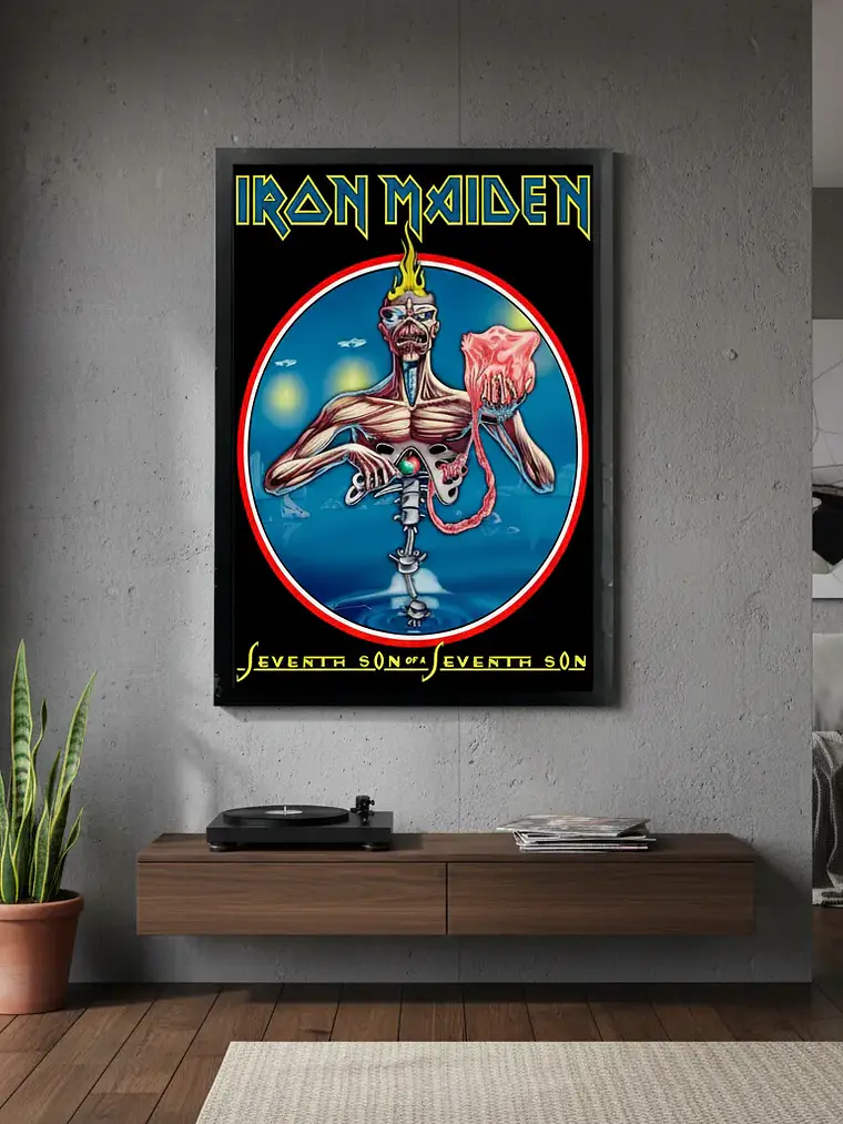 Cuadro Madera/vidrio 33x48 Iron Maiden - Ver 084 1