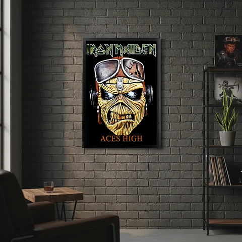 Cuadro Madera/vidrio 33x48 Iron Maiden - Ver 025