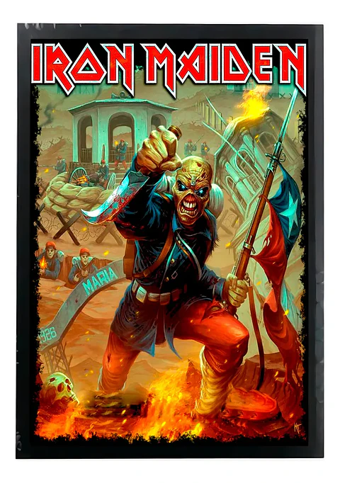 Cuadro Madera/vidrio 30x40 Iron Maiden - Ver 069