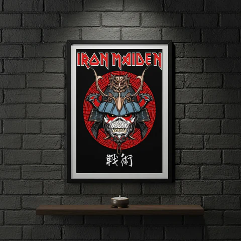Cuadro Madera/vidrio 30x40 Iron Maiden - Ver 140