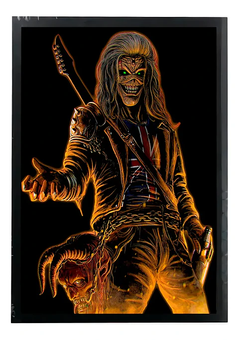 Cuadro Madera/vidrio 33x48 Iron Maiden - Ver 043