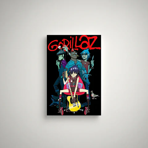 Cuadro De Aluminio - Gorillaz - Ver 09