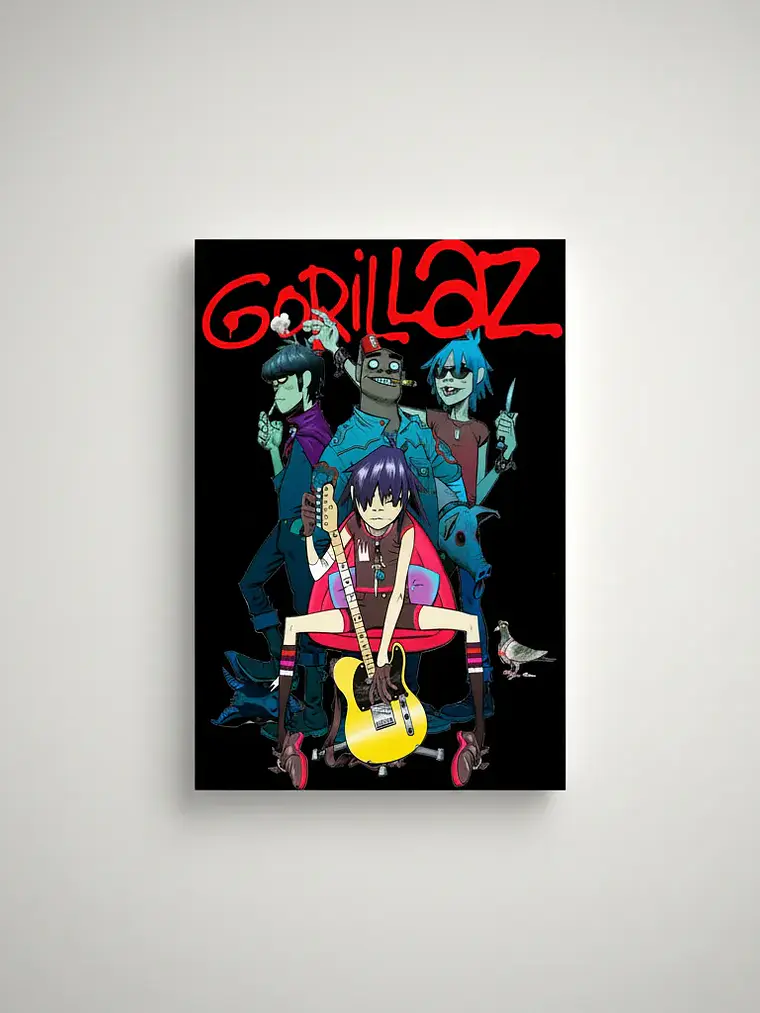 Cuadro De Aluminio - Gorillaz - Ver 09 1