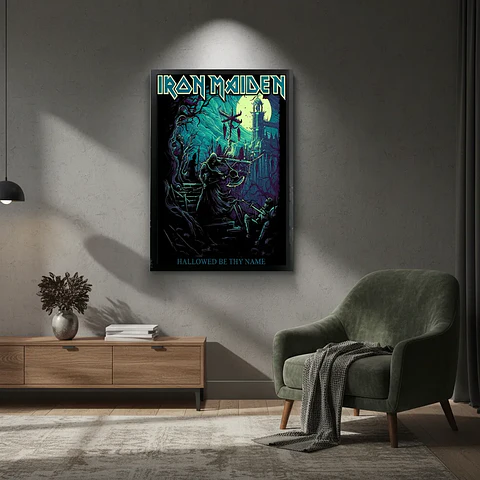 Cuadro Madera/vidrio 33x48 Iron Maiden - Ver 053