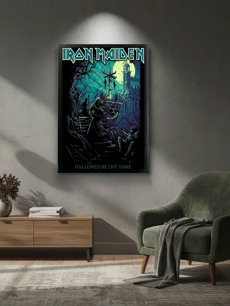 Cuadro Madera/vidrio 33x48 Iron Maiden - Ver 053 1