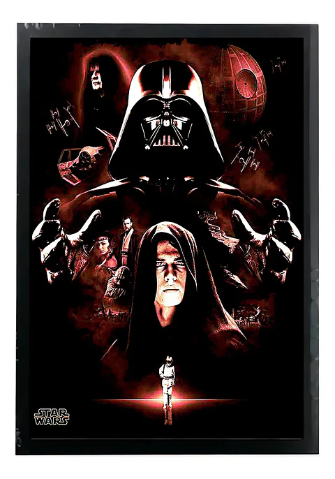 Cuadro Madera/vidrio 33x48 Star Wars - Ver 01