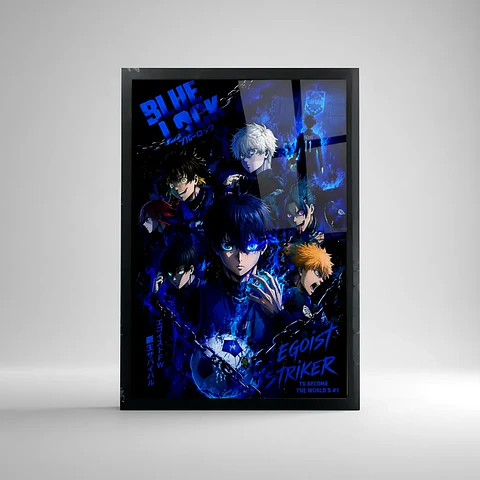 Cuadro Madera/vidrio 33x48 Blue Lock - Ver 04