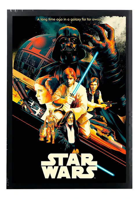 Cuadro Madera/vidrio 33x48 Star Wars - Ver 11