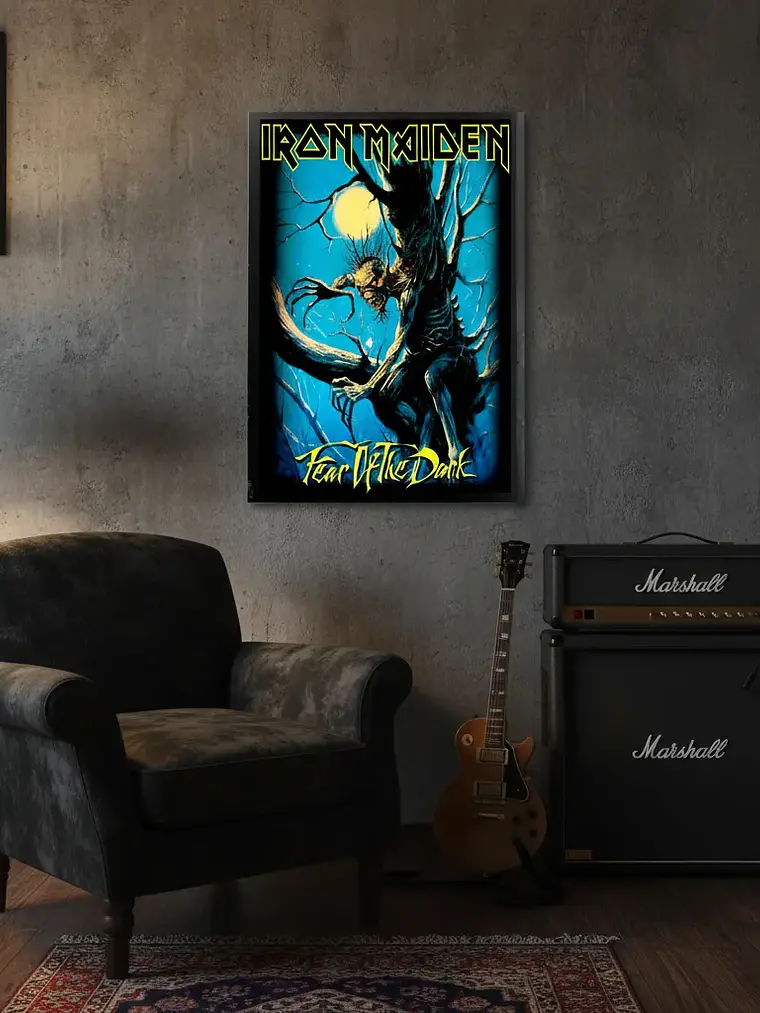 Cuadro Madera/vidrio 30x40 Iron Maiden - Ver 01 1