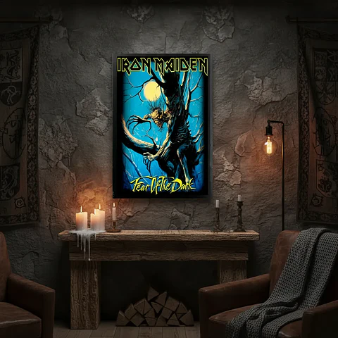 Cuadro Madera/vidrio 33x48 Iron Maiden - Ver 001